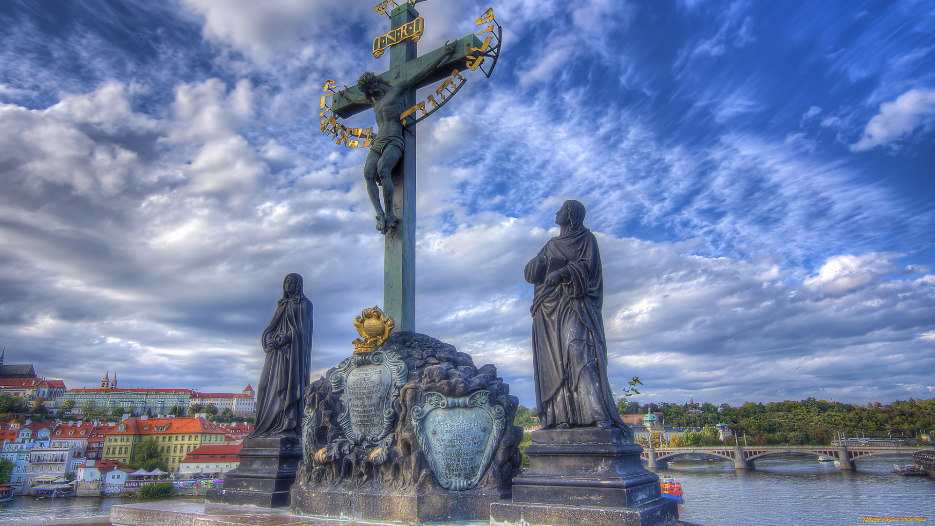 statuary, of, the, holy, crucifix, and, calvary, города, прага, , Чехия, комплекс, музейный