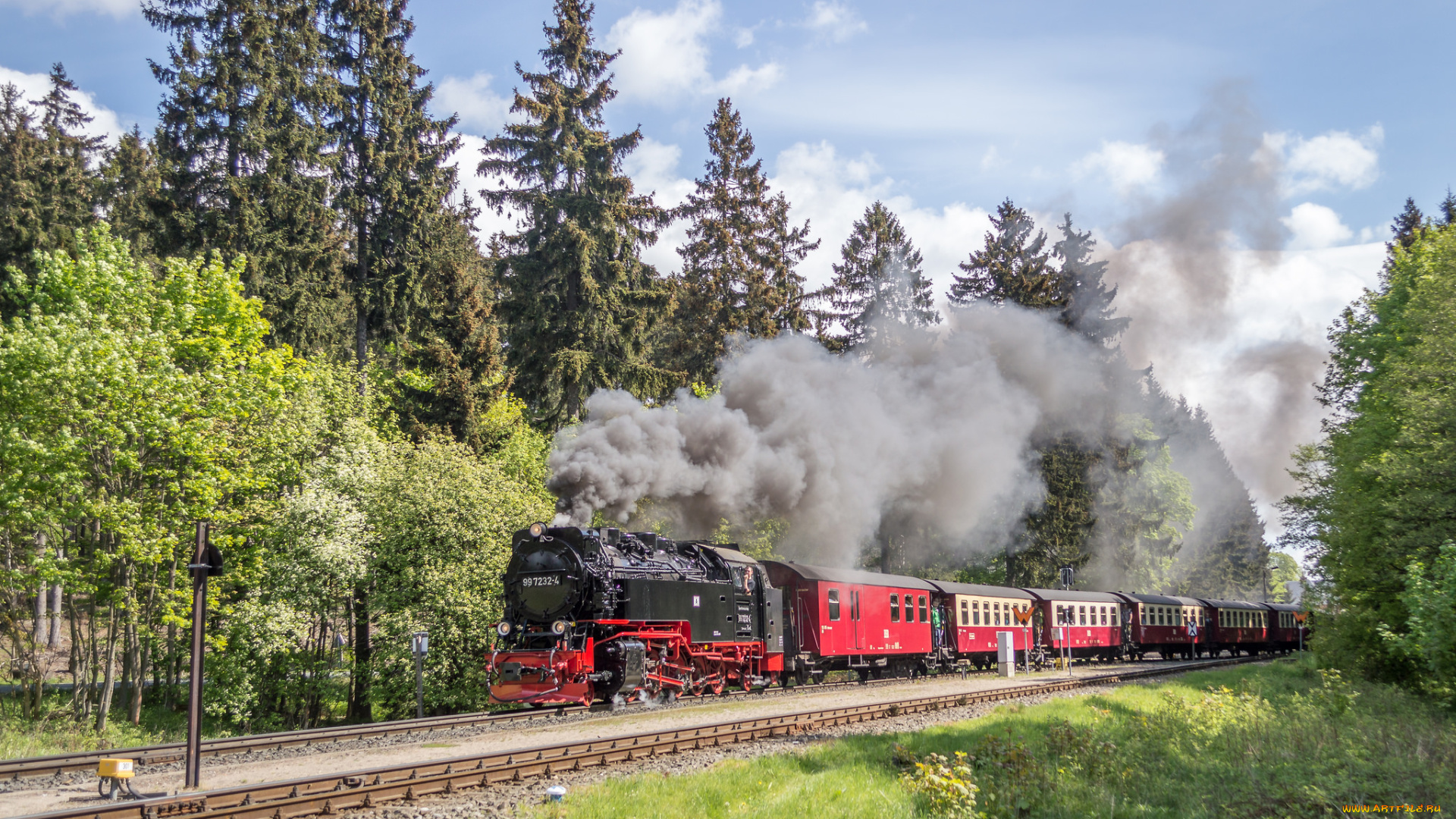 техника, паровозы, состав, локомотив