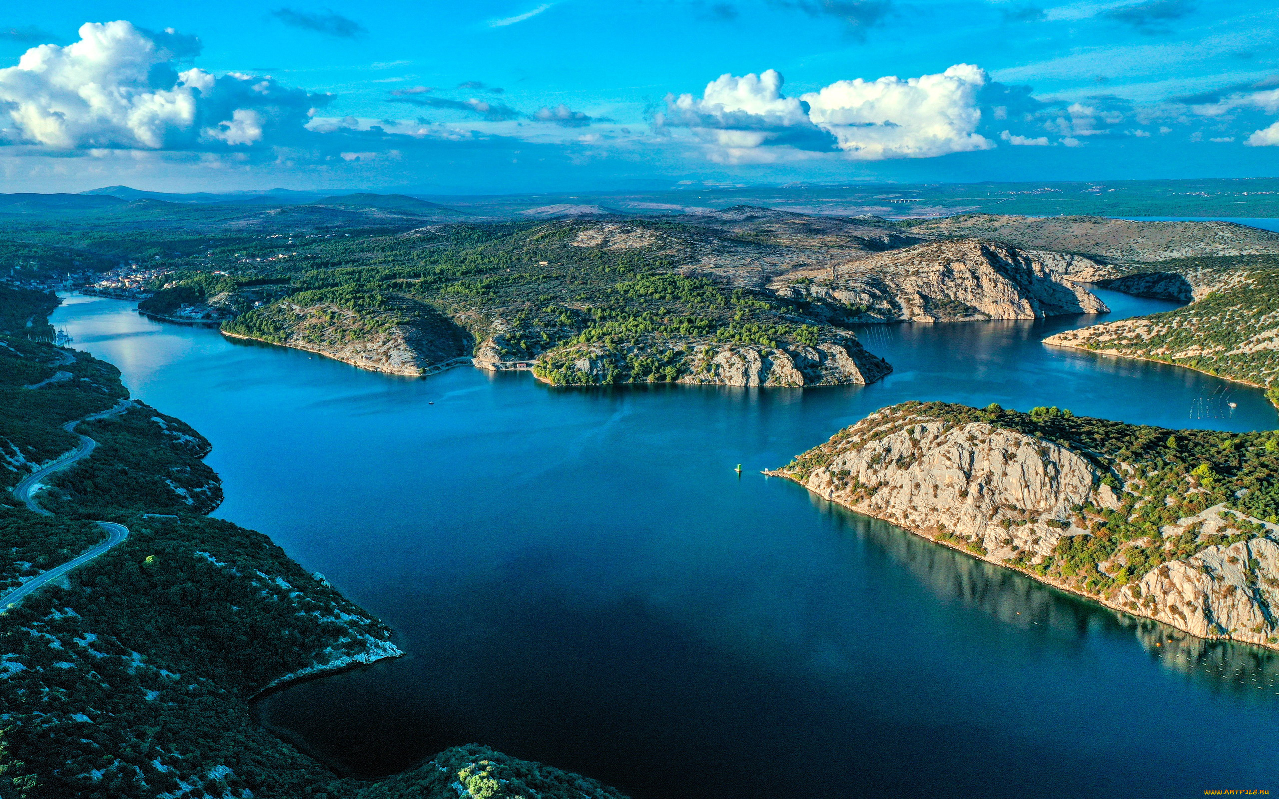 природа, побережье, панорама