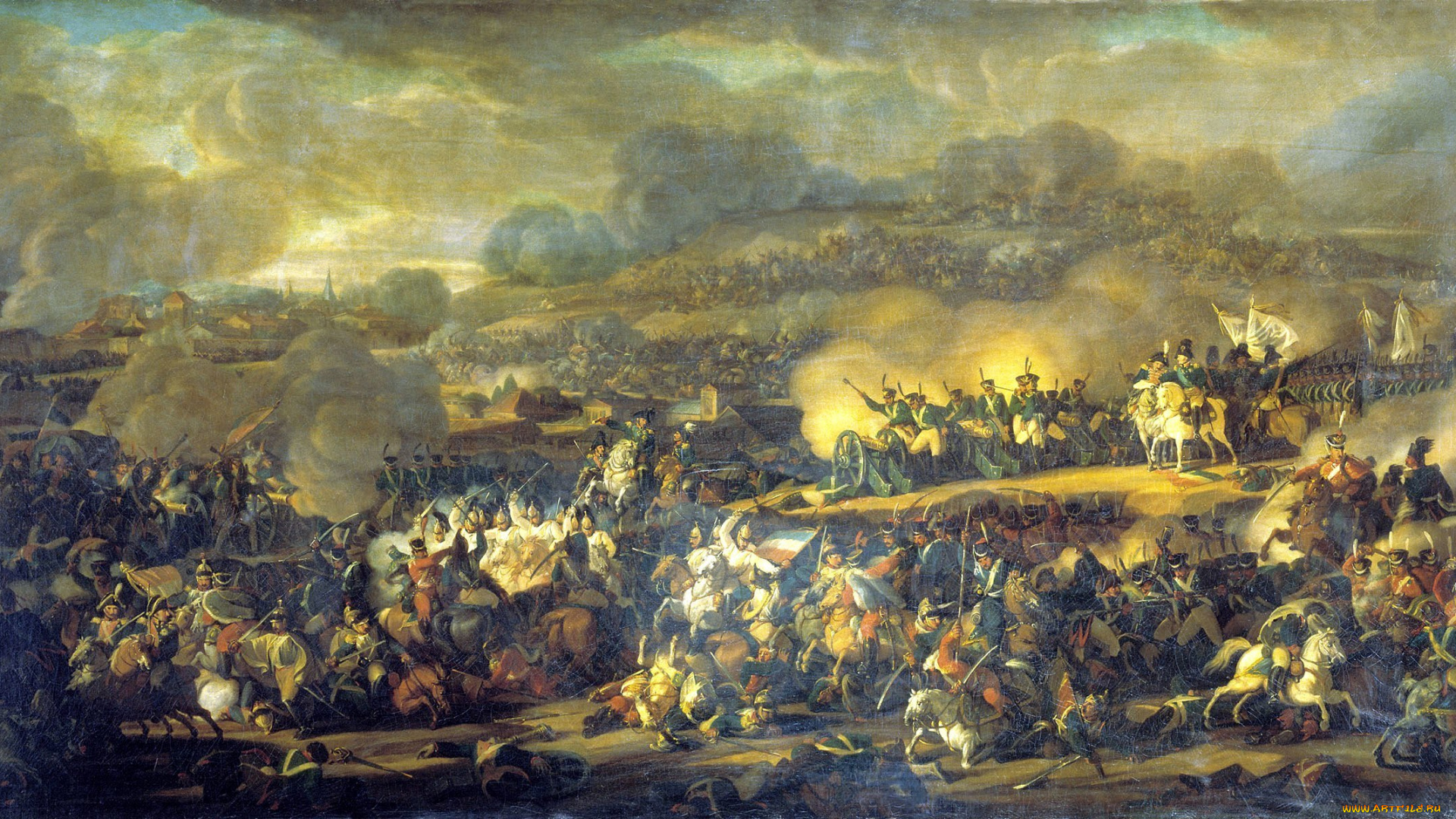 мошков, сражение, под, лейпцигом, октября, 1813, рисованные, владимир