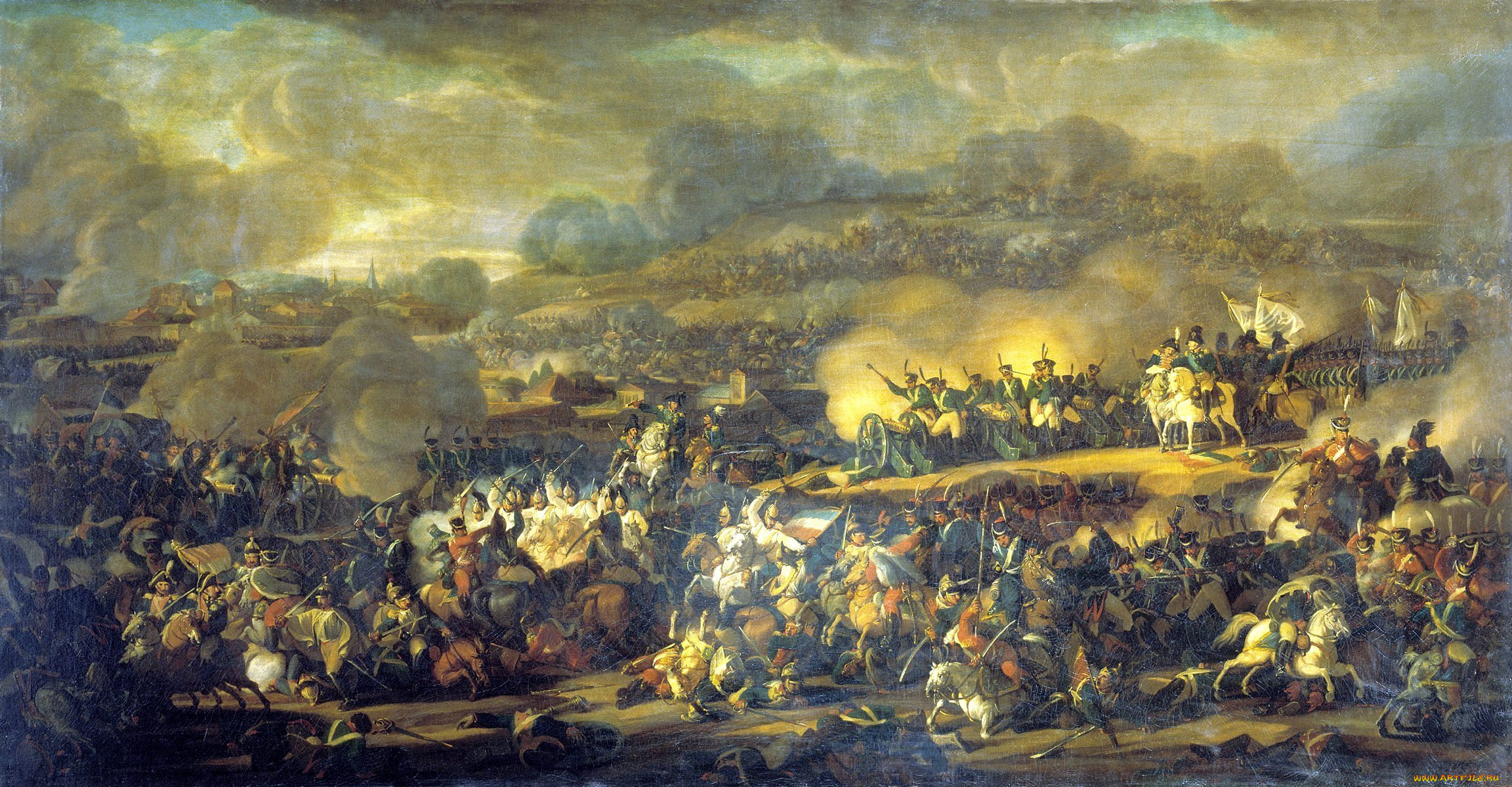мошков, сражение, под, лейпцигом, октября, 1813, рисованные, владимир