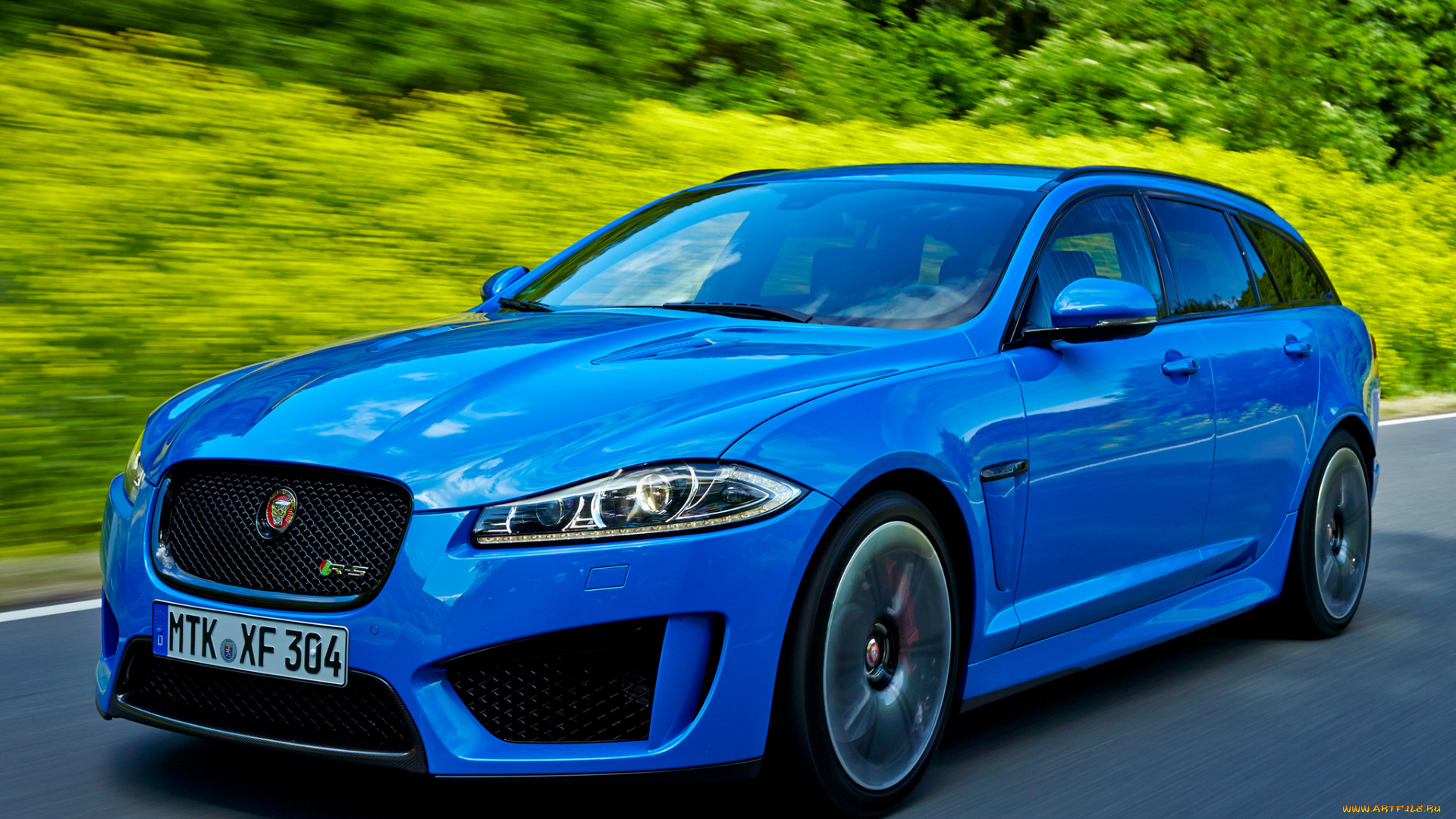 автомобили, jaguar, xfr-s, sportbrake, 2014г, синий