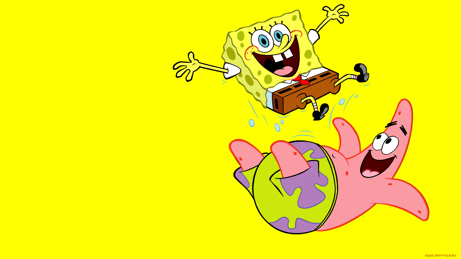 мультфильмы, spongebob, squarepants, улыбка