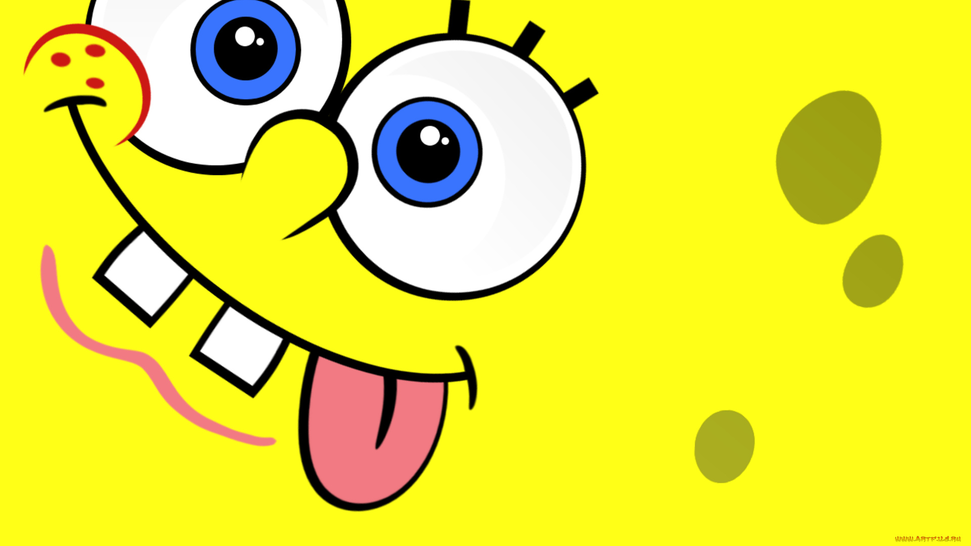 мультфильмы, spongebob, squarepants, улыбка