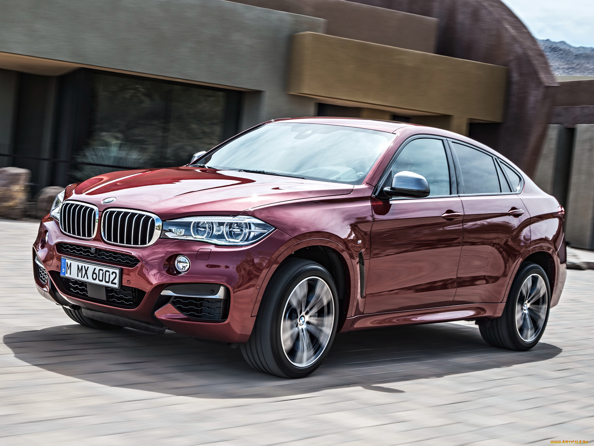 автомобили, bmw, x6, m50d, f16, 2014г, красный