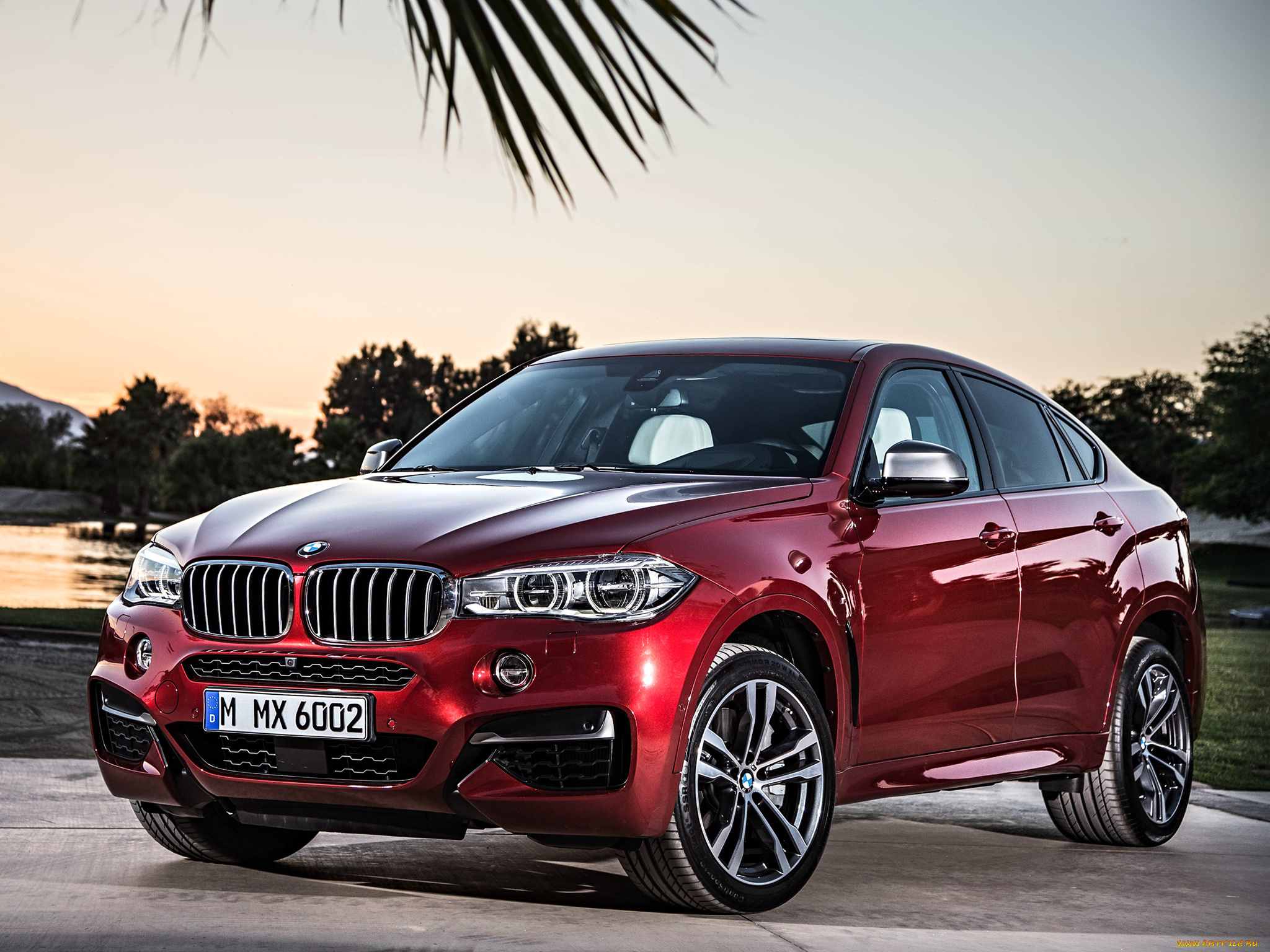 автомобили, bmw, x6, m50d, f16, 2014г, красный