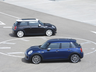 обоя автомобили, mini, голубой, cooper, d, f56, 2014г