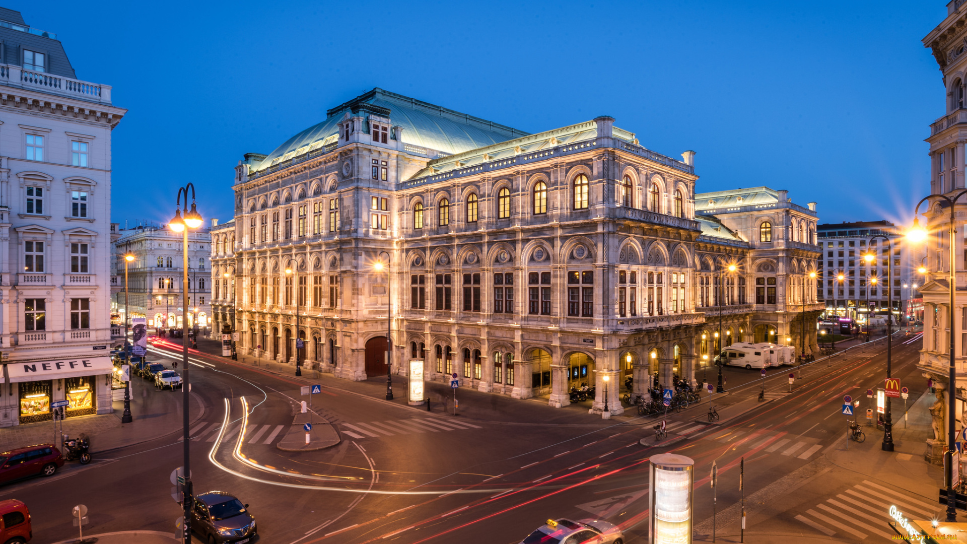 vienna, state, opera, города, вена, , австрия, опера, площадь