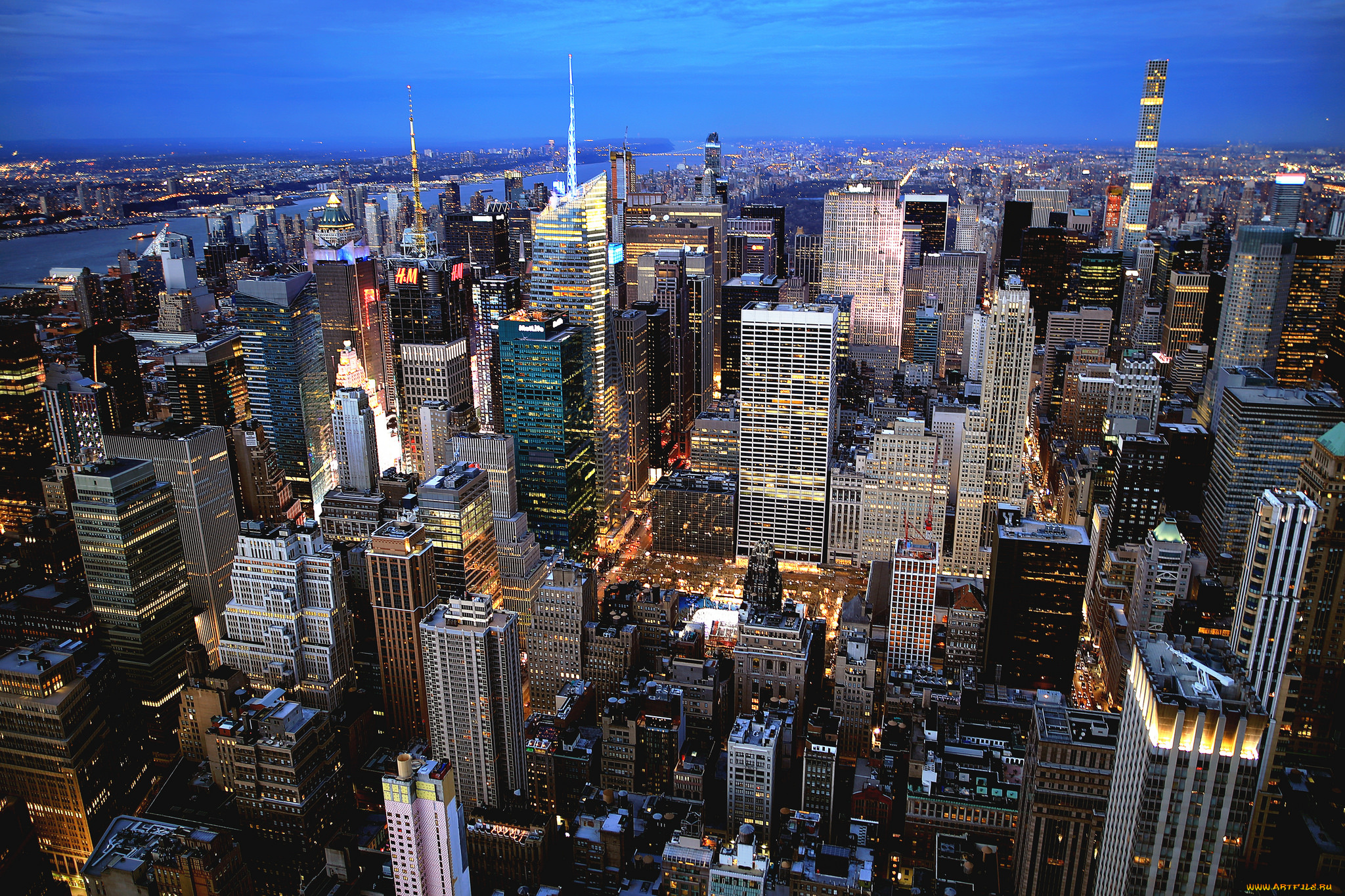 empire, state, building, города, нью-йорк, , сша, панорама, небоскребы
