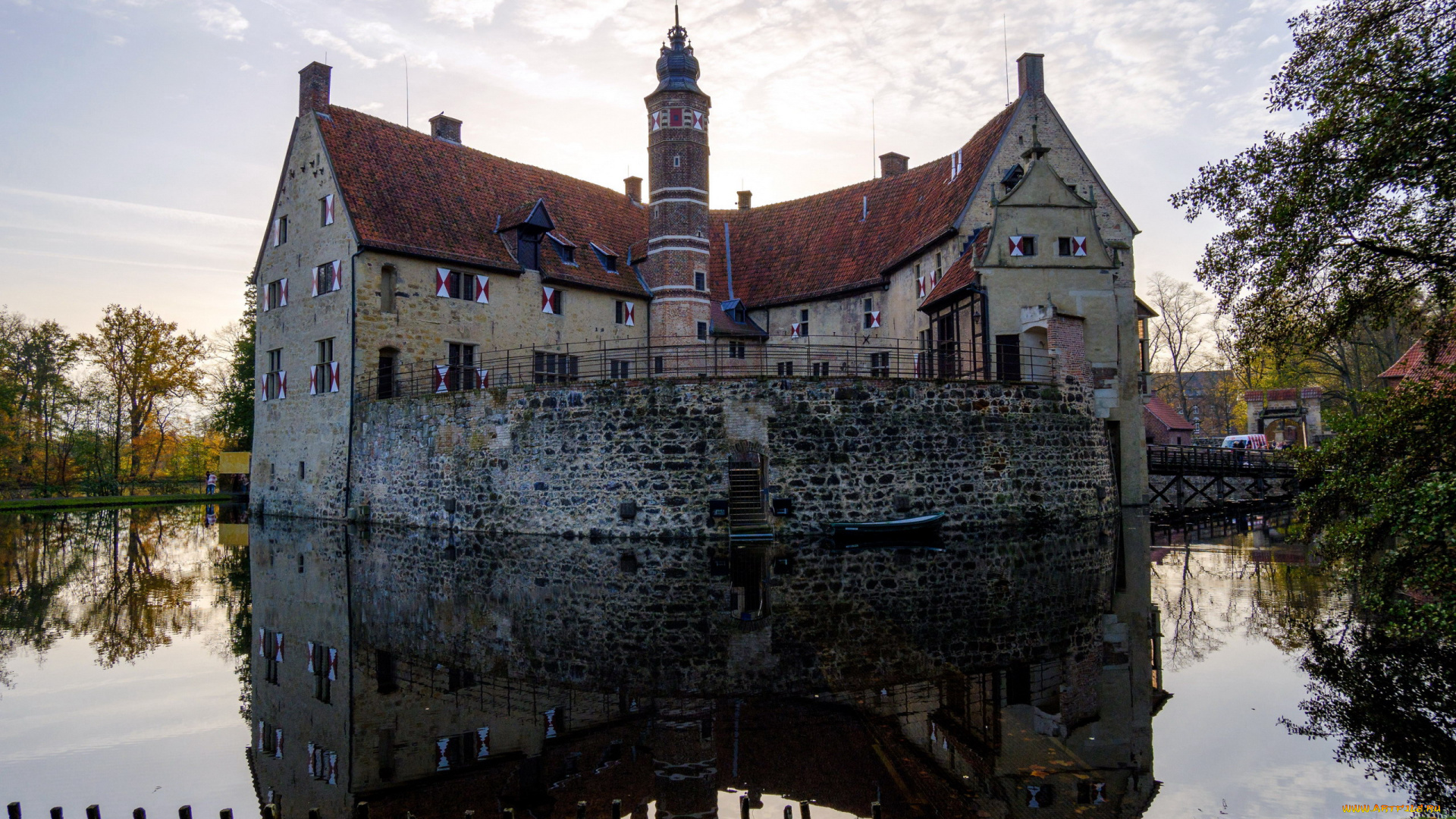 vischering, castle, города, замки, германии, vischering, castle