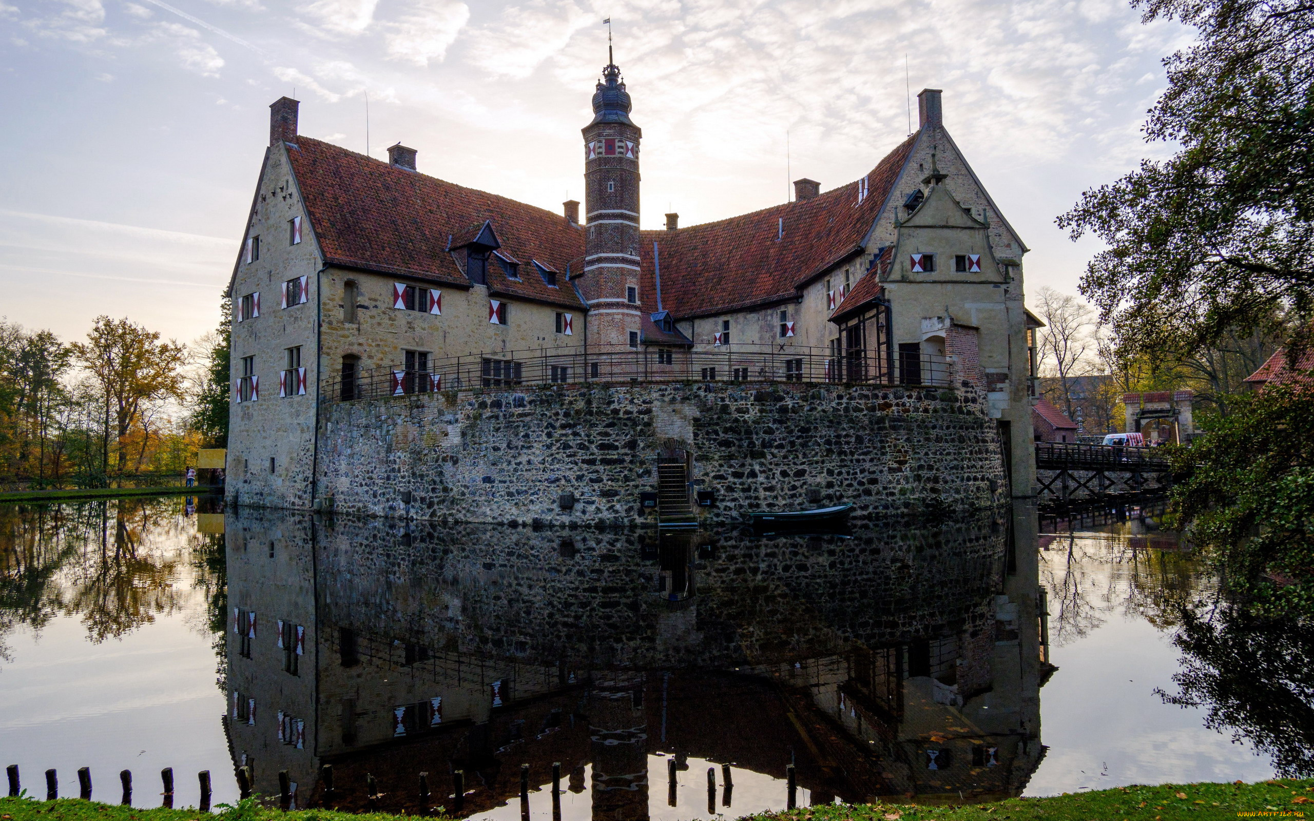 vischering, castle, города, замки, германии, vischering, castle