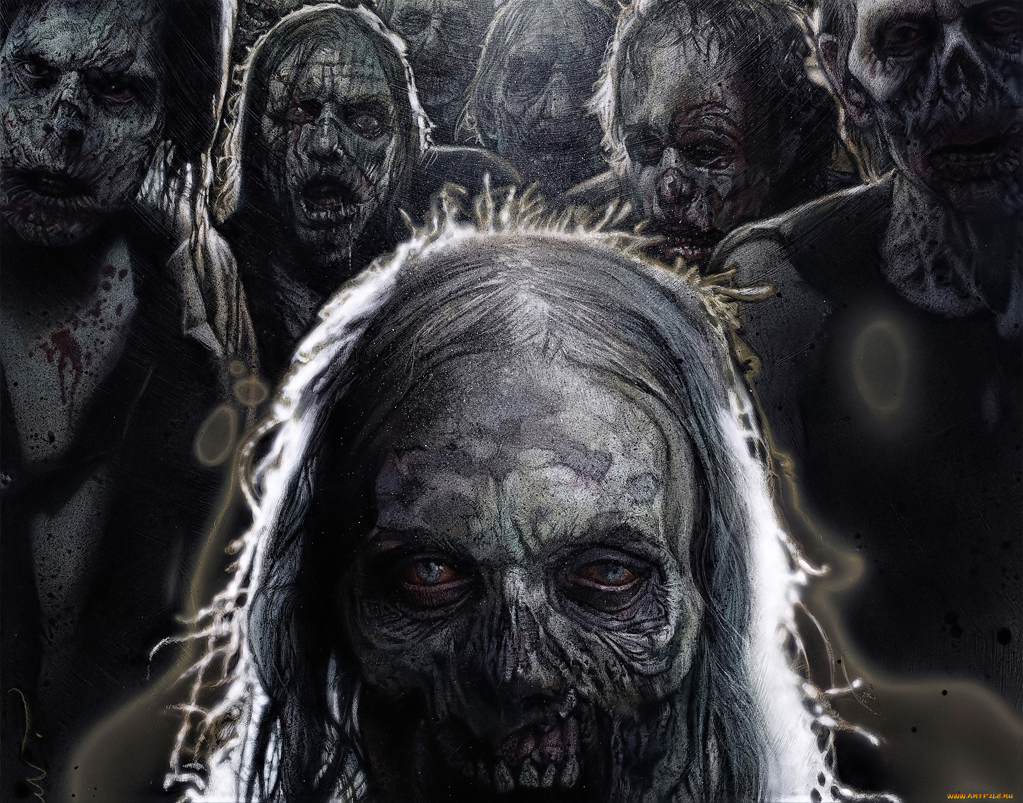 the, walking, dead, рисованное, кино, , мультфильмы, мертвецы, зомби