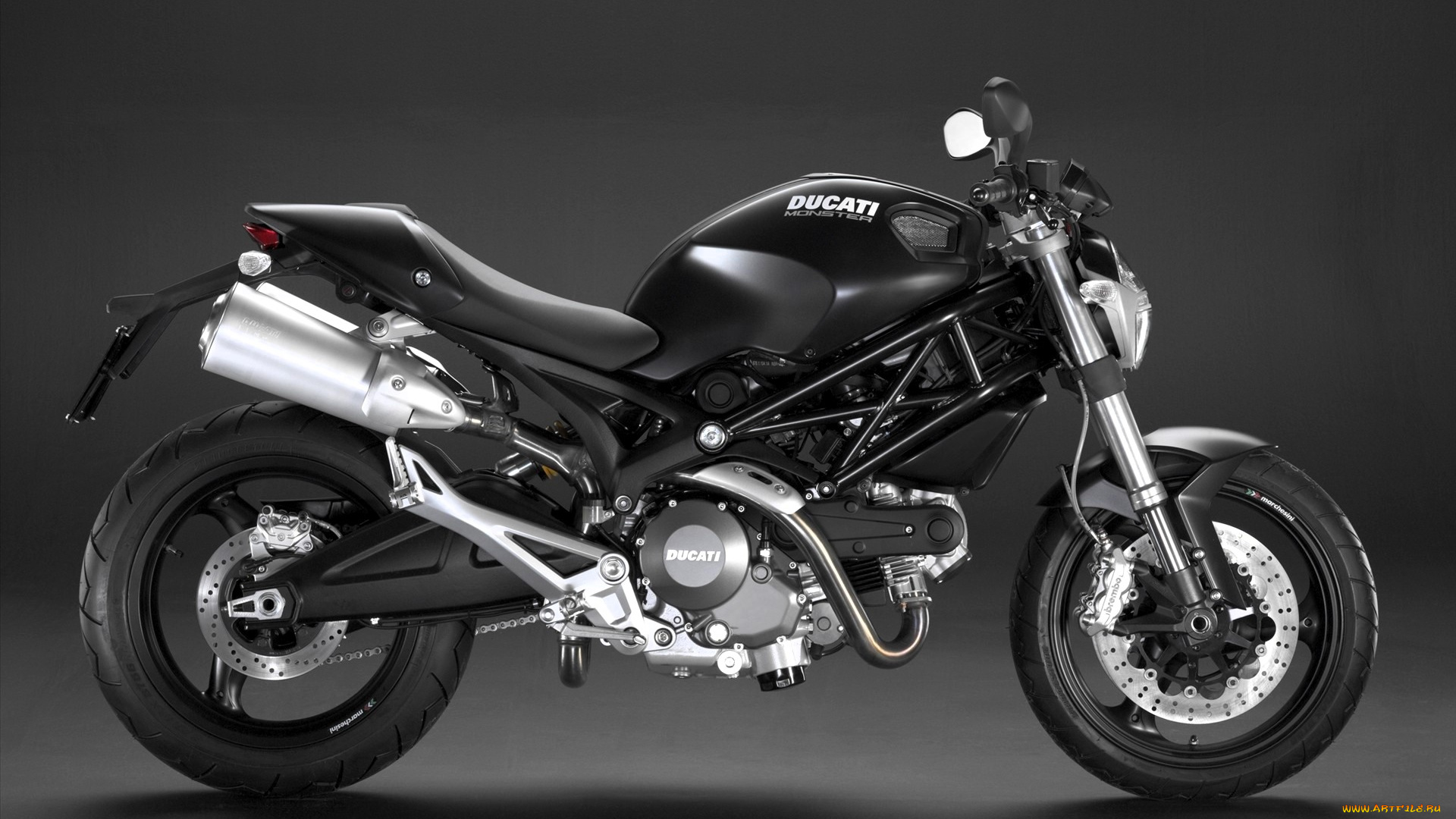 ducati, monster, 696, мотоциклы, ducati, дукати, черный