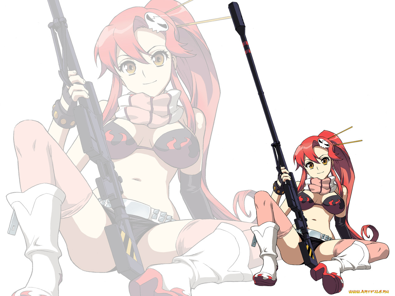 аниме, tengen, toppa, gurren, lagann, yoko, littner