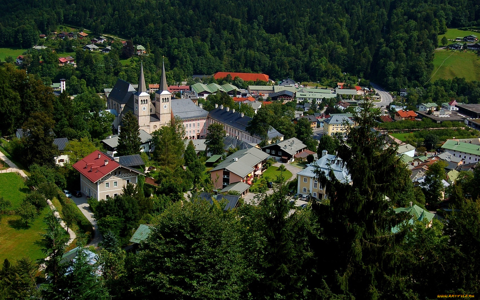 berchtesgaden, germany, города, панорамы