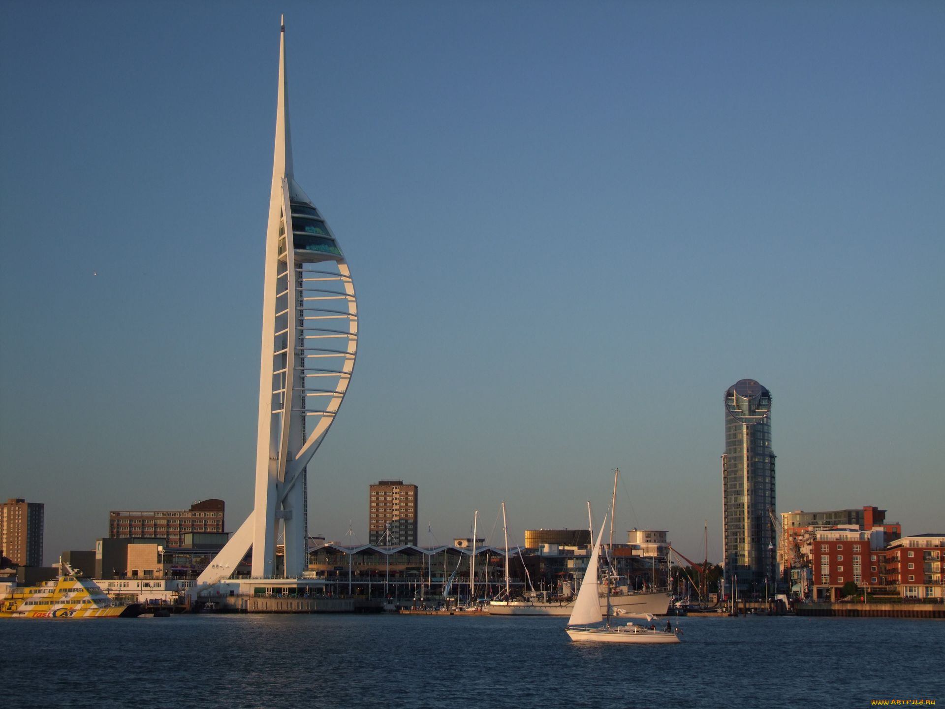 spinnaker, tower, in, portsmouth, uк, города, панорамы