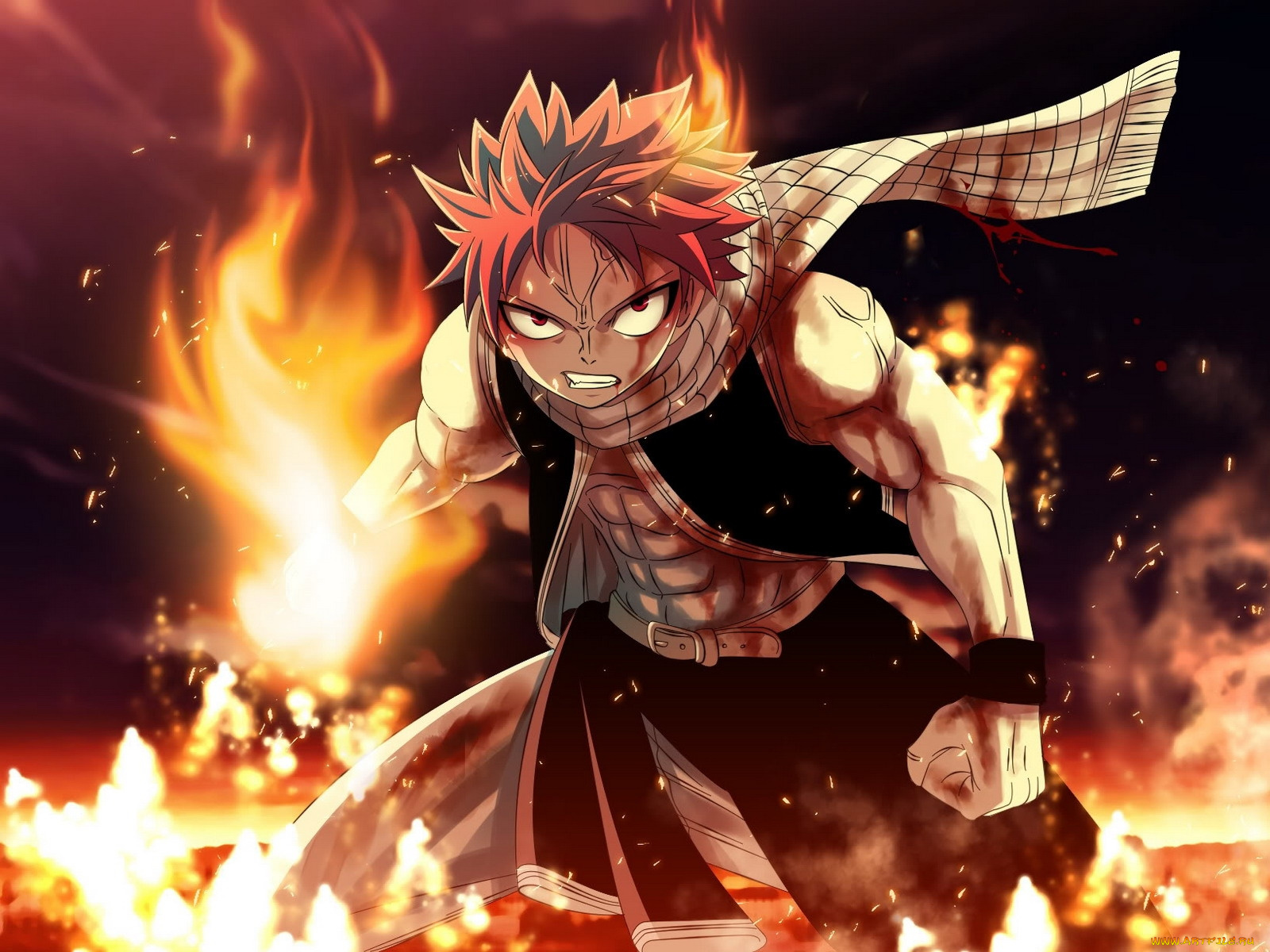 аниме, fairy, tail, natsu