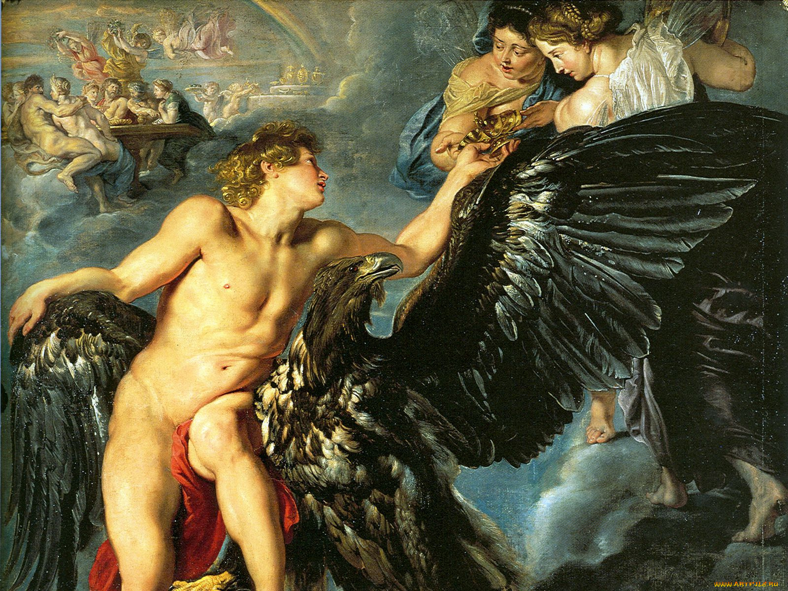 rubens, the, rape, of, ganymede, рисованные, pieter, paul