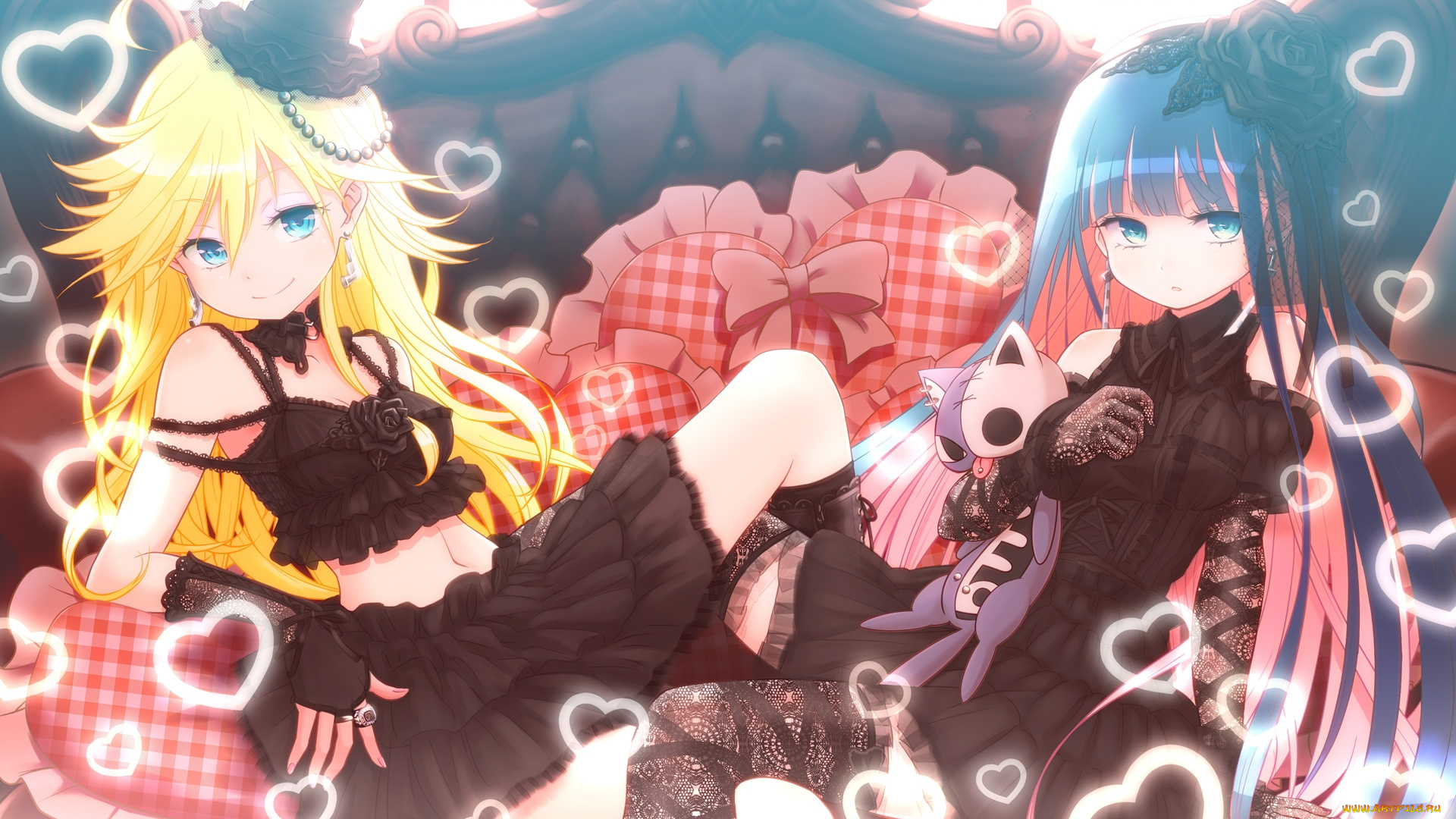 аниме, panty, stocking, with, garterbelt