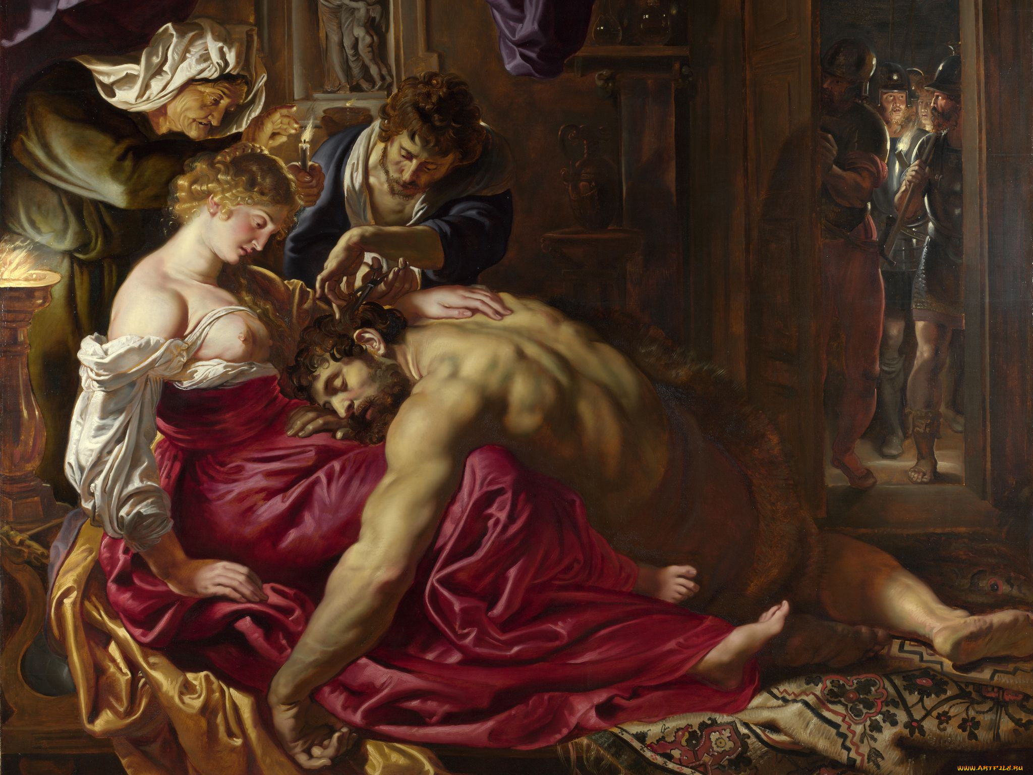 rubens, samson, and, delilah, рисованные, pieter, paul