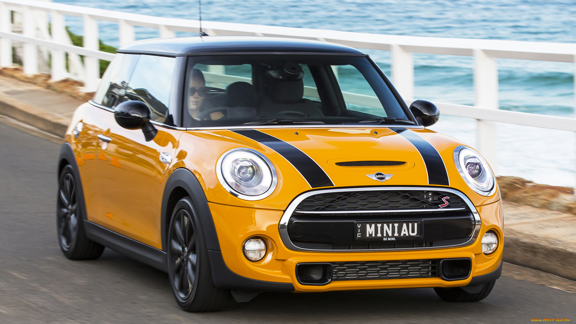 автомобили, mini, 2014г, f56, au-spec, желтый, s, cooper