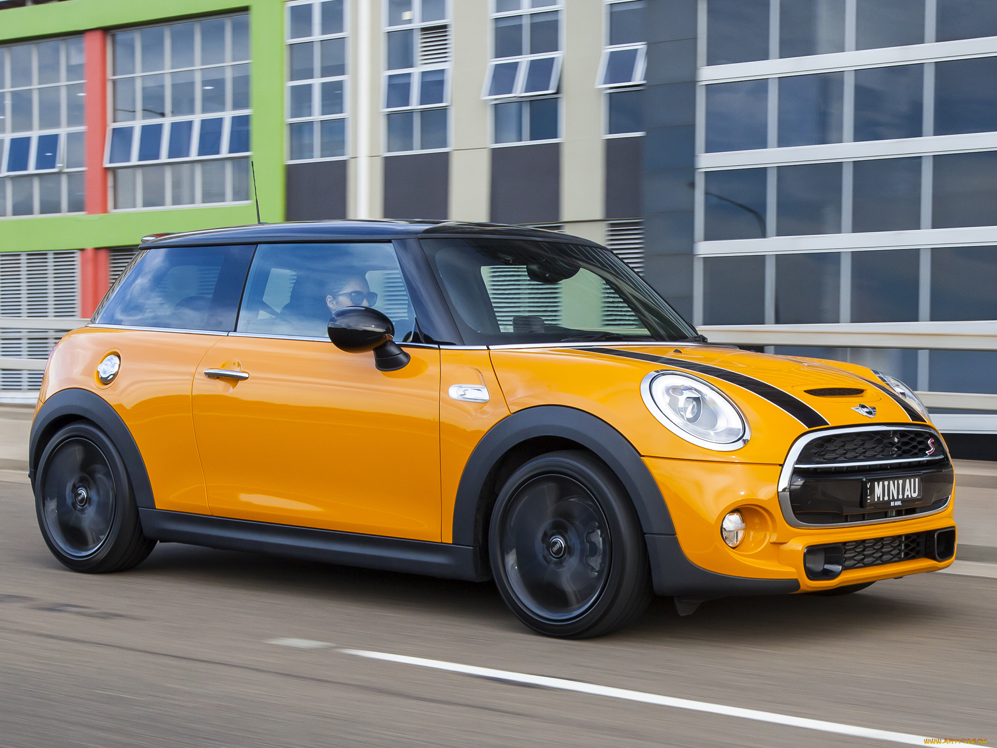 автомобили, mini, f56, желтый, 2014г, au-spec, s, cooper