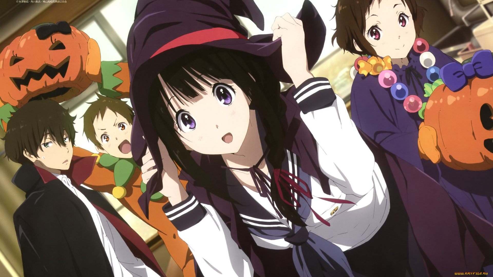 аниме, hyouka, девочки