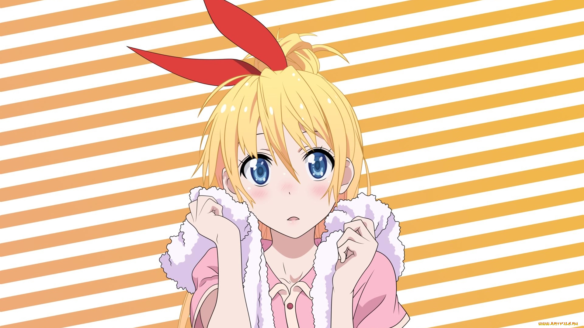 nisekoi, аниме, фон, девушка, взгляд