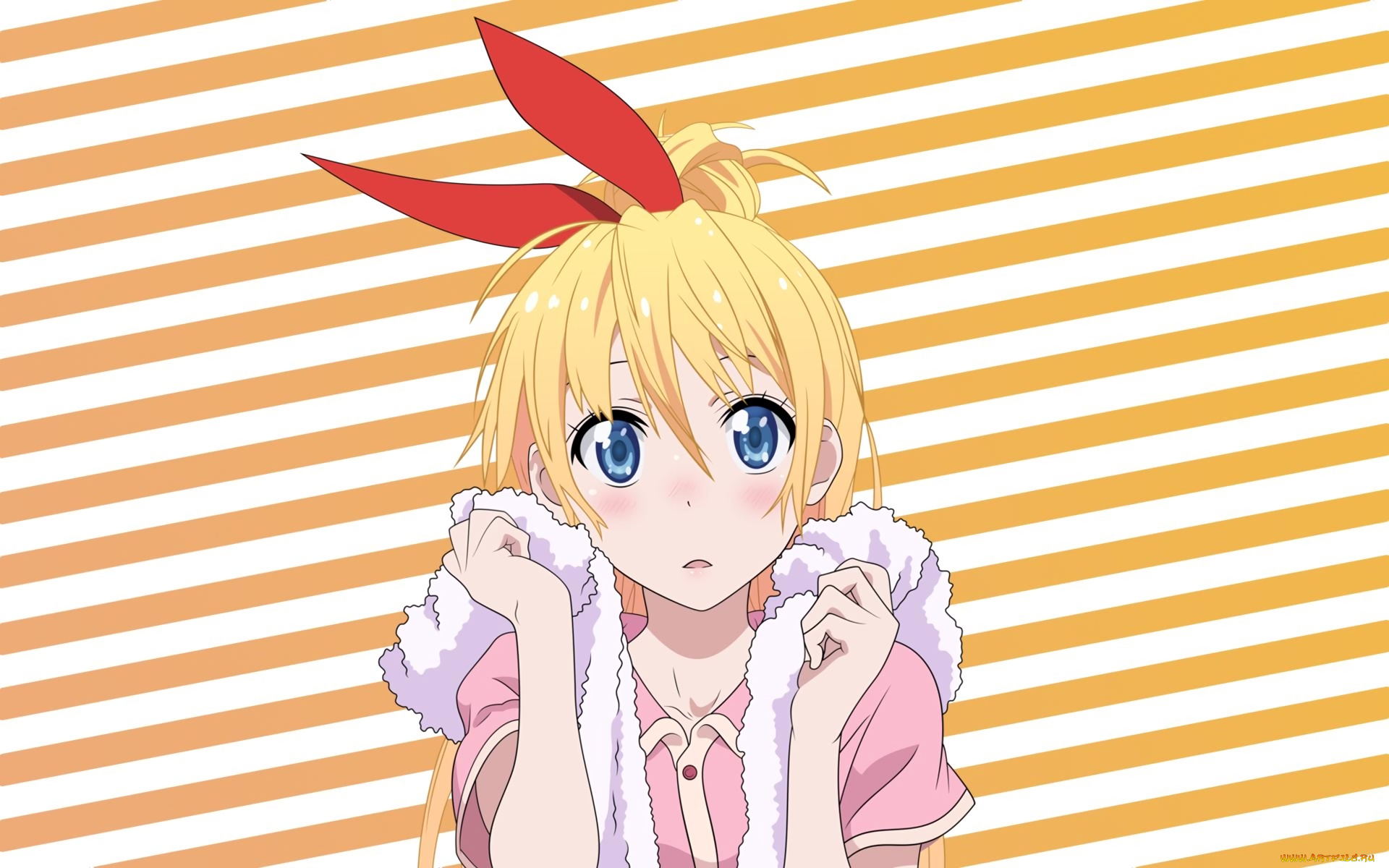 nisekoi, аниме, фон, девушка, взгляд