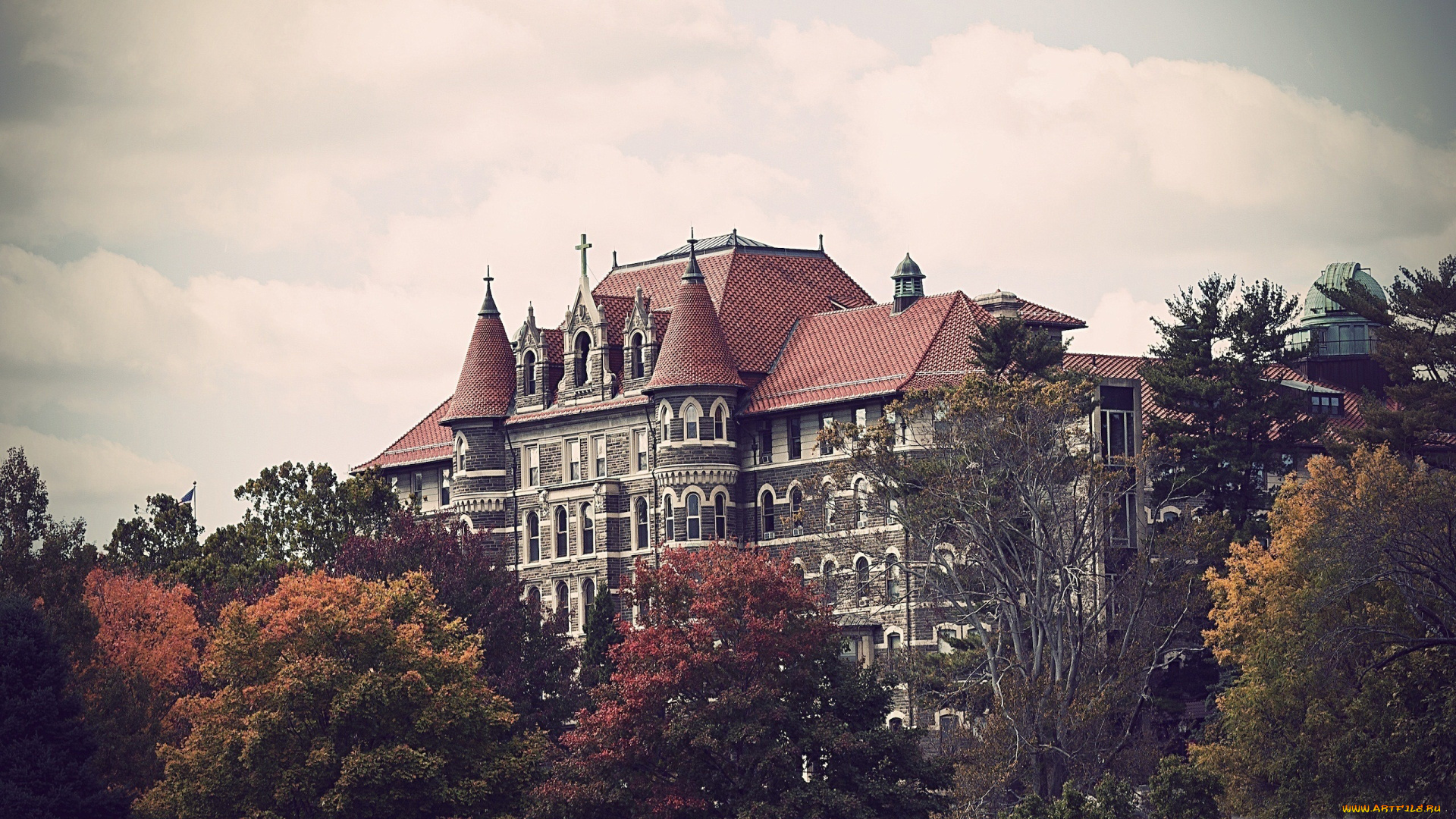 chestnuthill, college, pennsylvania, города, -, здания, , дома, chestnuthill, college