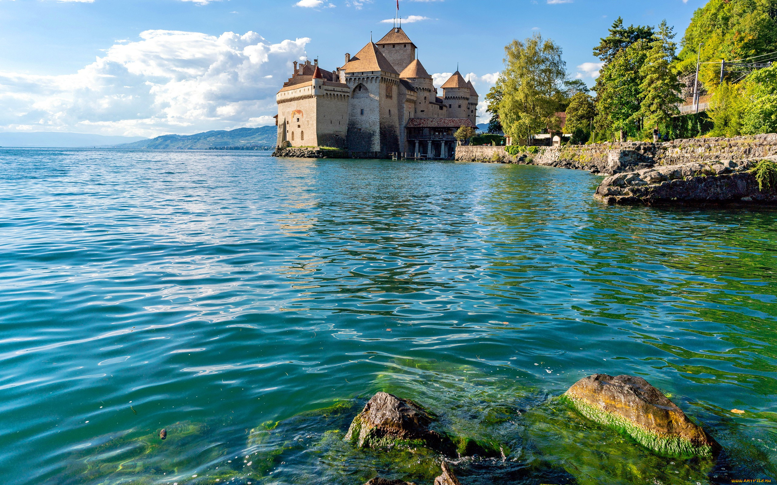 chillon, castle, города, шильонский, замок, , швейцария, chillon, castle