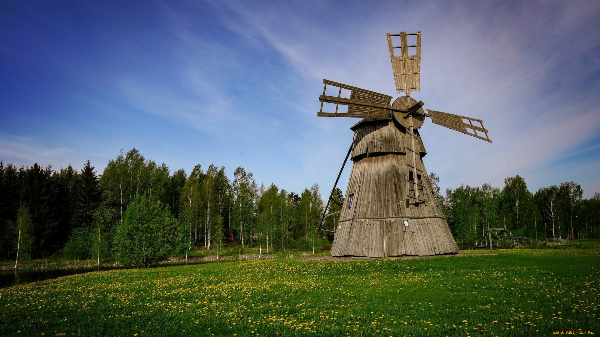windmill, at, humppila, finland, разное, мельницы, windmill, at, humppila