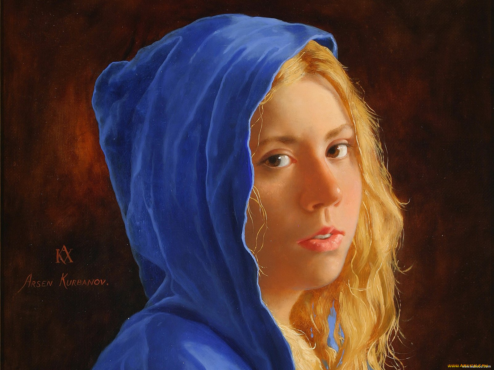 arsen, kurbanov, girl, in, blue, detail, рисованные, арсен, курбанов