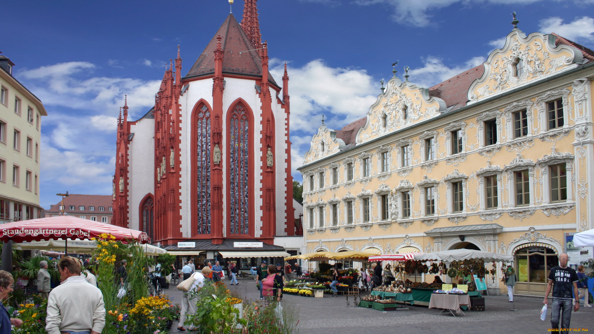 города, улицы, площади, набережные, бавария, wuerzburg