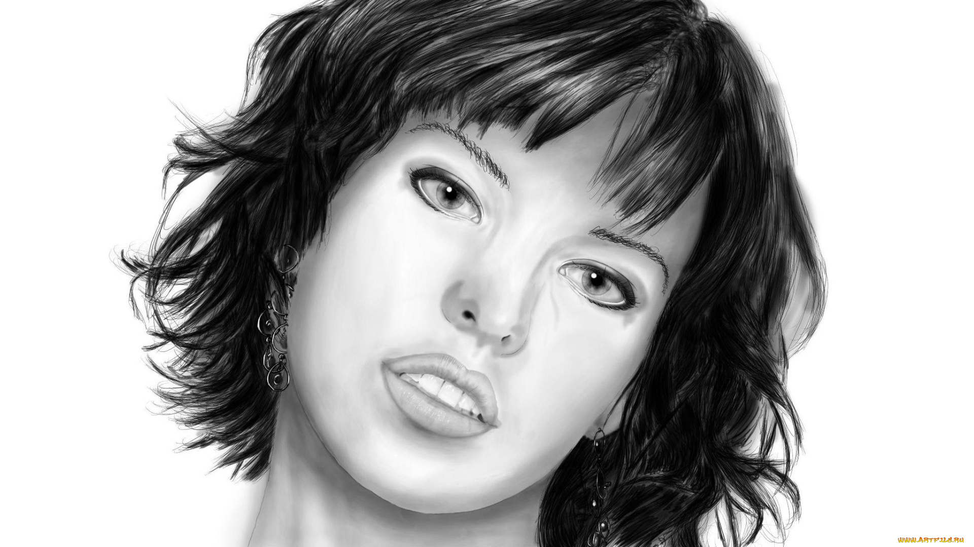 milla, jovovich, рисованные, люди