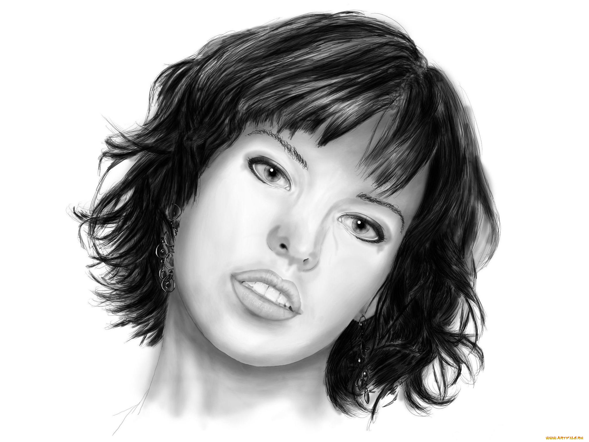 milla, jovovich, рисованные, люди