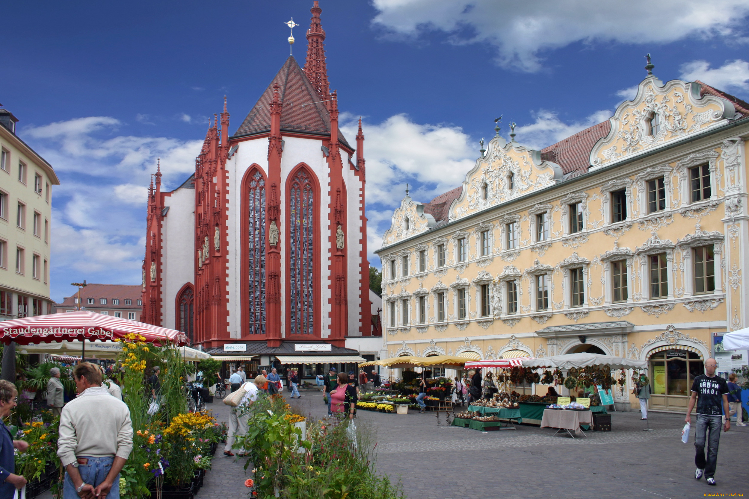 города, улицы, площади, набережные, бавария, wuerzburg