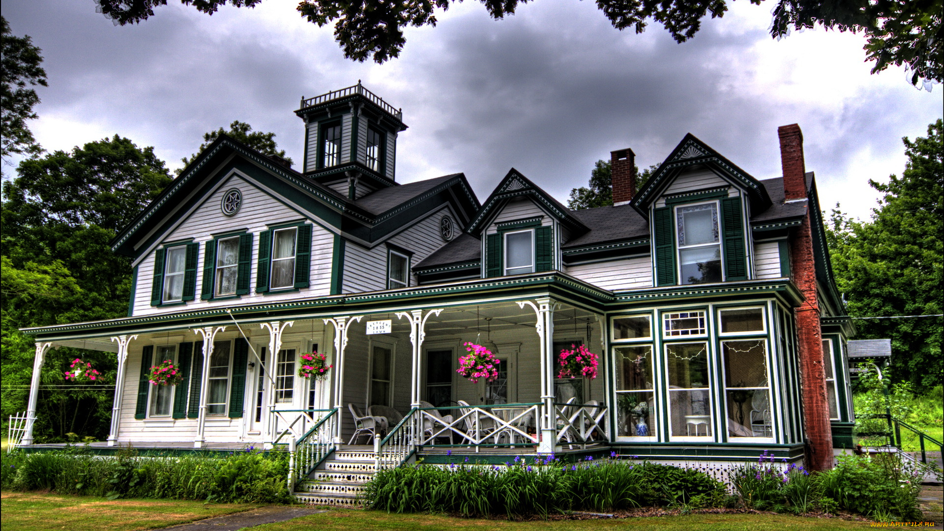 victorian, house, ashland, new, york, города, нью, йорк, сша, дом