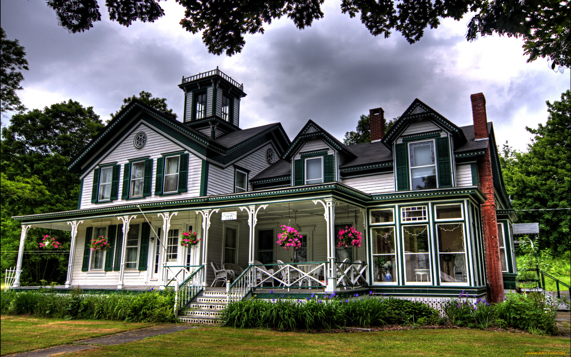 victorian, house, ashland, new, york, города, нью, йорк, сша, дом