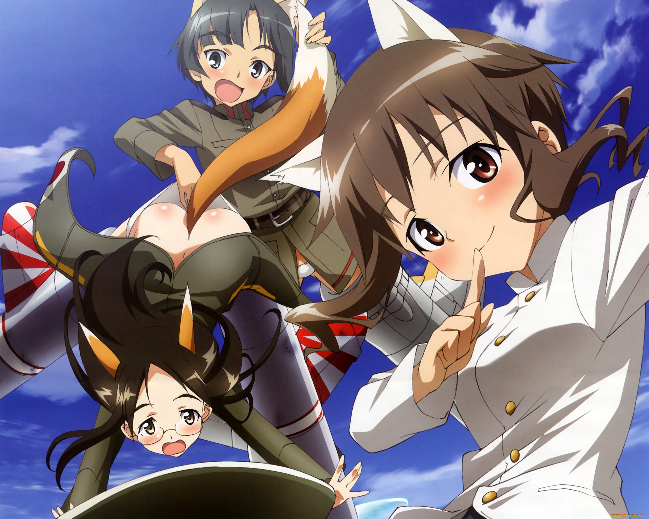 аниме, strike, witches