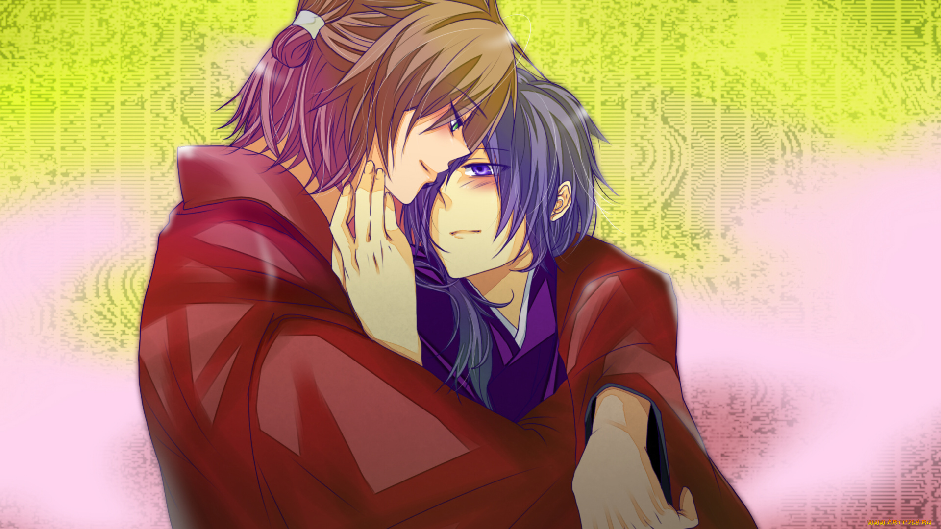 аниме, hakuoki, парни