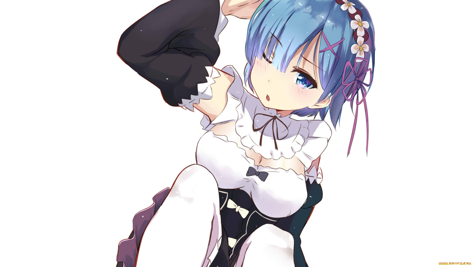 аниме, re, , zero, kara, hajimeru, isekai, seikatsu, рем