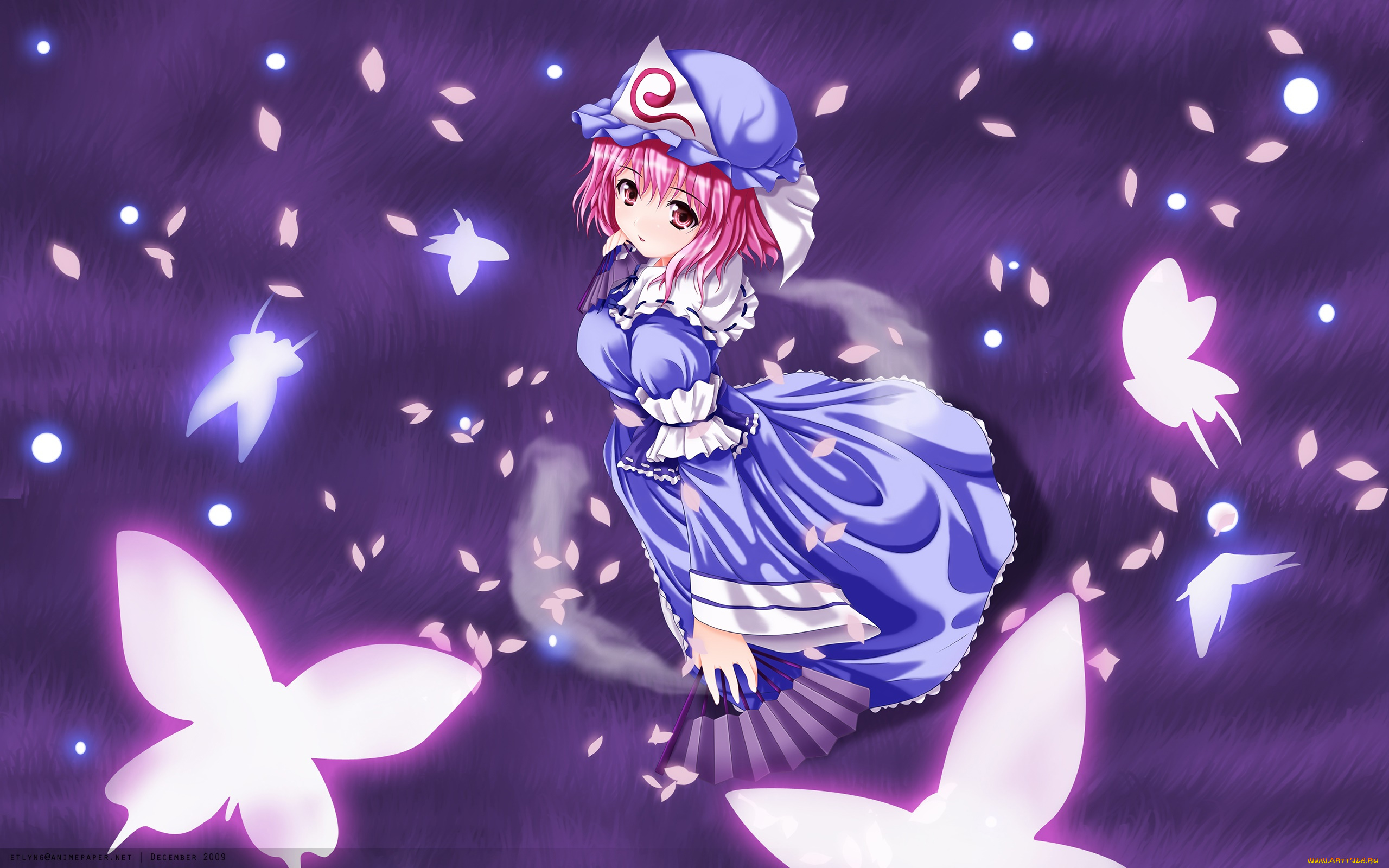 аниме, touhou, девушка, фон, взгляд