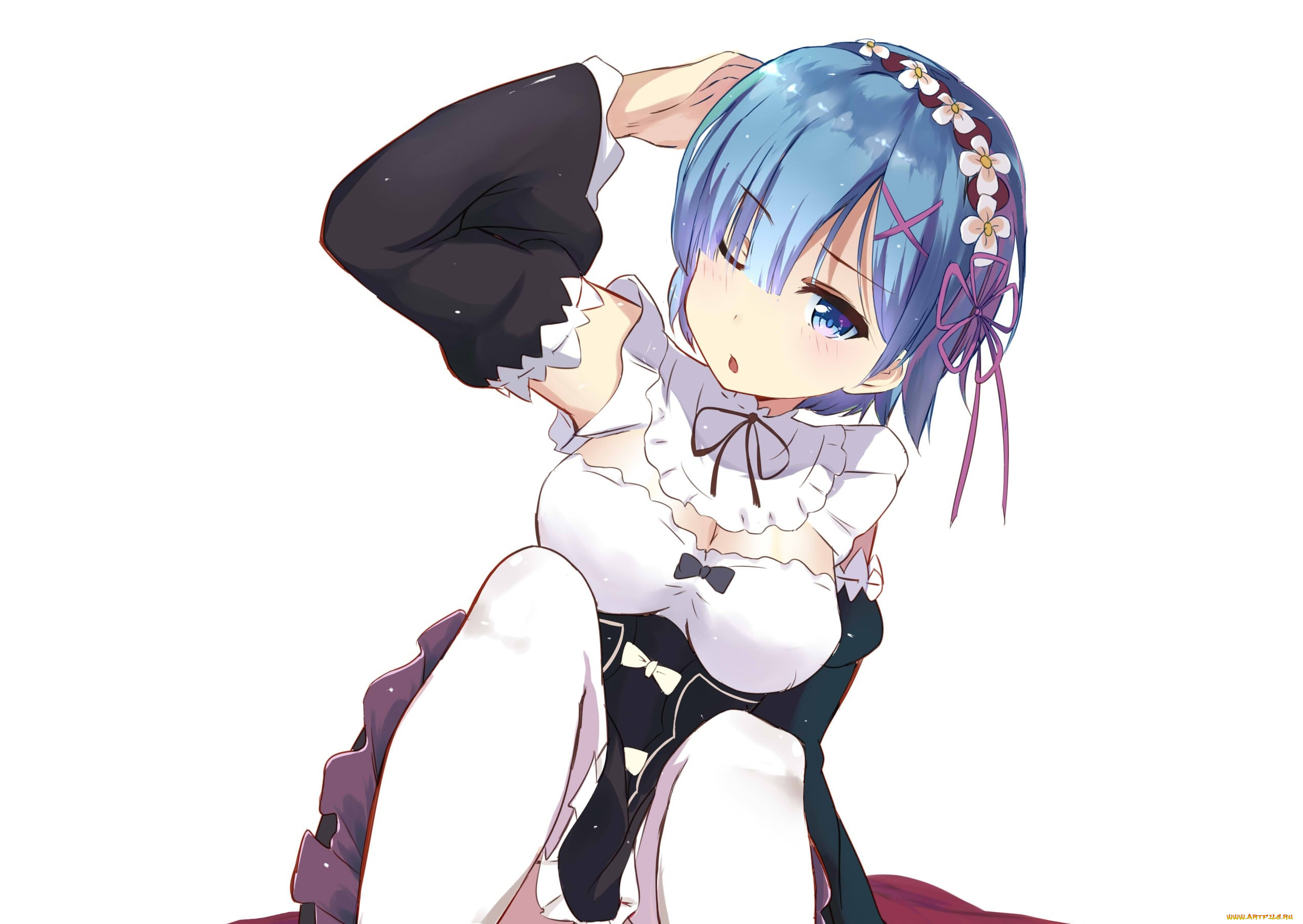 аниме, re, , zero, kara, hajimeru, isekai, seikatsu, рем