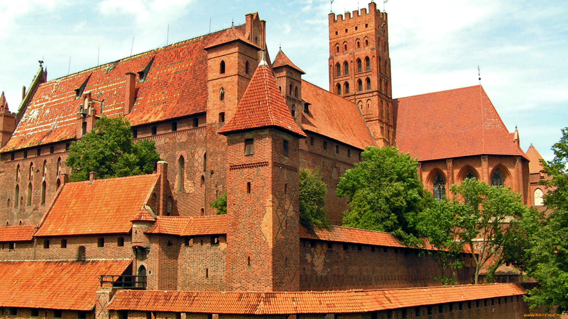 malbork, castle, города, замки, польши, malbork, castle