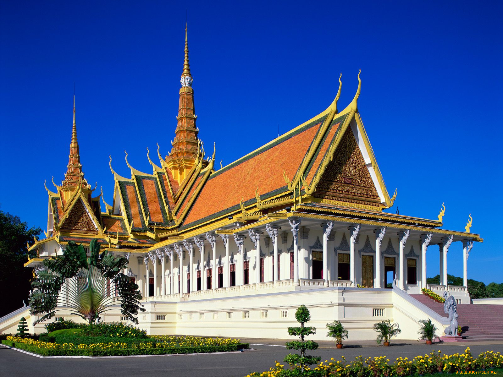 royal, palace, phnom, penh, cambodia, города, дворцы, замки, крепости