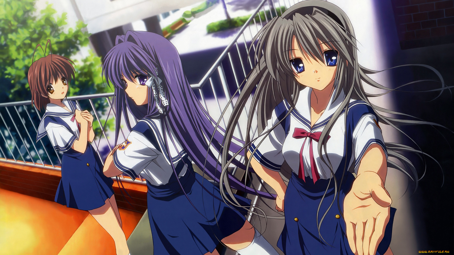 аниме, clannad, девушки