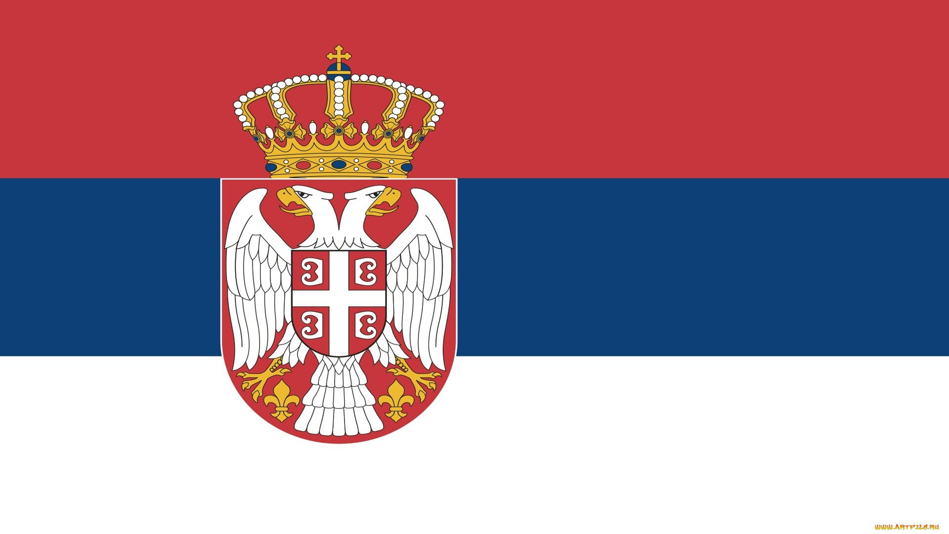 сербия, разное, флаги, гербы, двуглавый, орел, белый, синий, красный