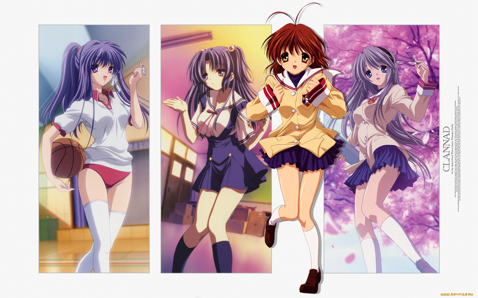 аниме, clannad, девушки