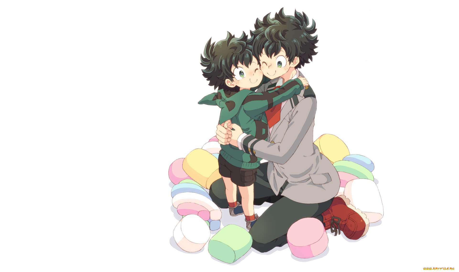 аниме, boku, no, hero, academia, midoriya, izuku